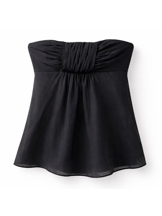 Tops - Black Chiffon Blous